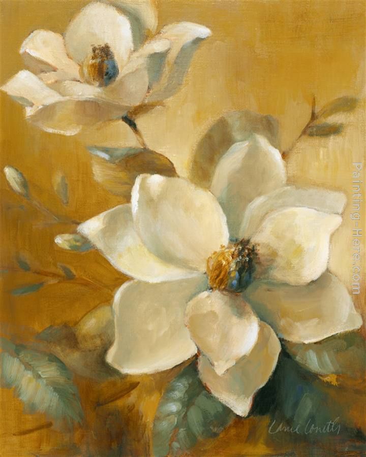Magnolias Aglow at Sunset I painting - Lanie Loreth Magnolias Aglow at Sunset I art painting